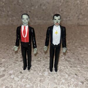 1980 Remco Universal Monsters Dracula Frankenstein 3.75" Lot of 2 Play Wear